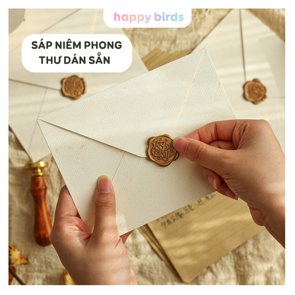 Sáp niêm phong dán sẵn dấu niêm phong màu gold trang trí giấy viết thư ...