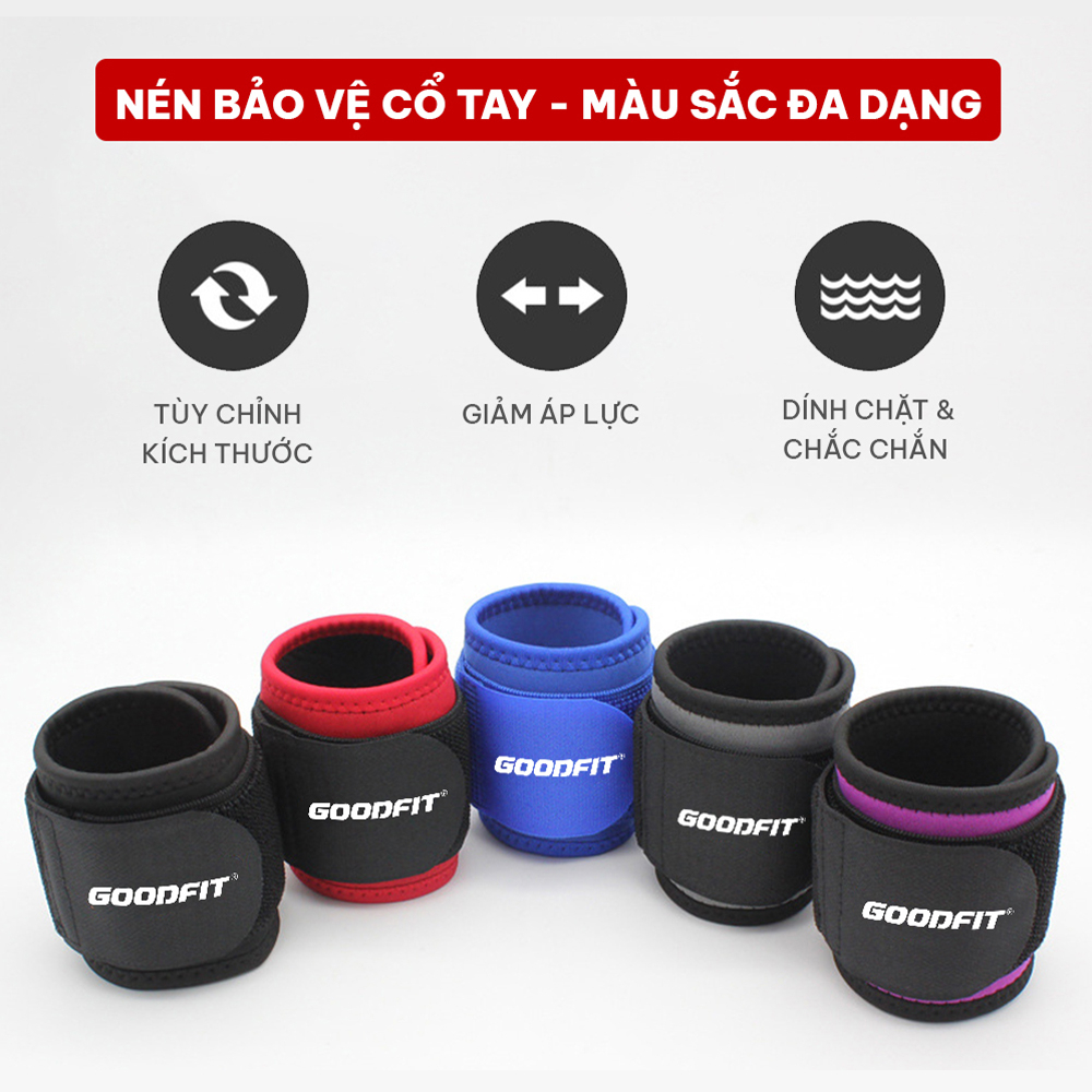 Ảnh Băng bảo vệ cổ tay tập thể thao GoodFit GF306W có thể điều chỉnh 3