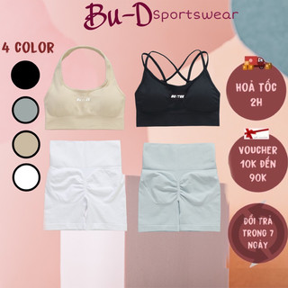 Đồ tập gym nữ BOTEE FUNDAM (TÁCH LẺ BÁN) (4 màu trắng,đen,nude,xanh nhạt)