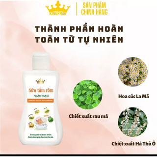 SỮA TẮM RÔM KINGPHAR-Giúp làm sạch da , hết rôm sảy, chăm sóc và nuôi dưỡng làn da bé