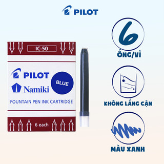 Ống mực bút máy Pilot KAKUNO (vỉ 6 ống) dành riêng cho bút Kakuno - IC-50