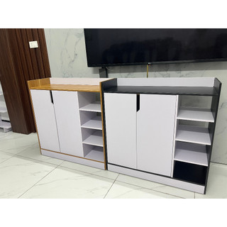 Tủ Kệ Giày cánh trắng chất gỗ MDF dày 12mm, kích thước 80x80x30cm Hãng DQ HOME