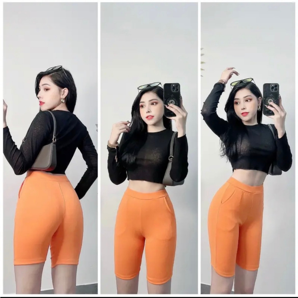 Quần Đùi Ngố Bigsize,Quần Legging Nữ Big Size Chất Vải Thun Gân Mềm Mại Co Giãn Tốt Mã Q12