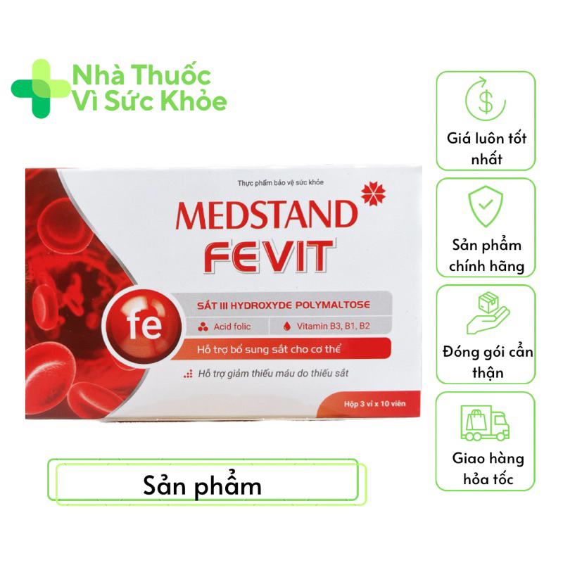 [Chính hãng] MEDSTAND FEVIT hỗ trợ bổ sung sắt cho cơ thể, không nóng ...