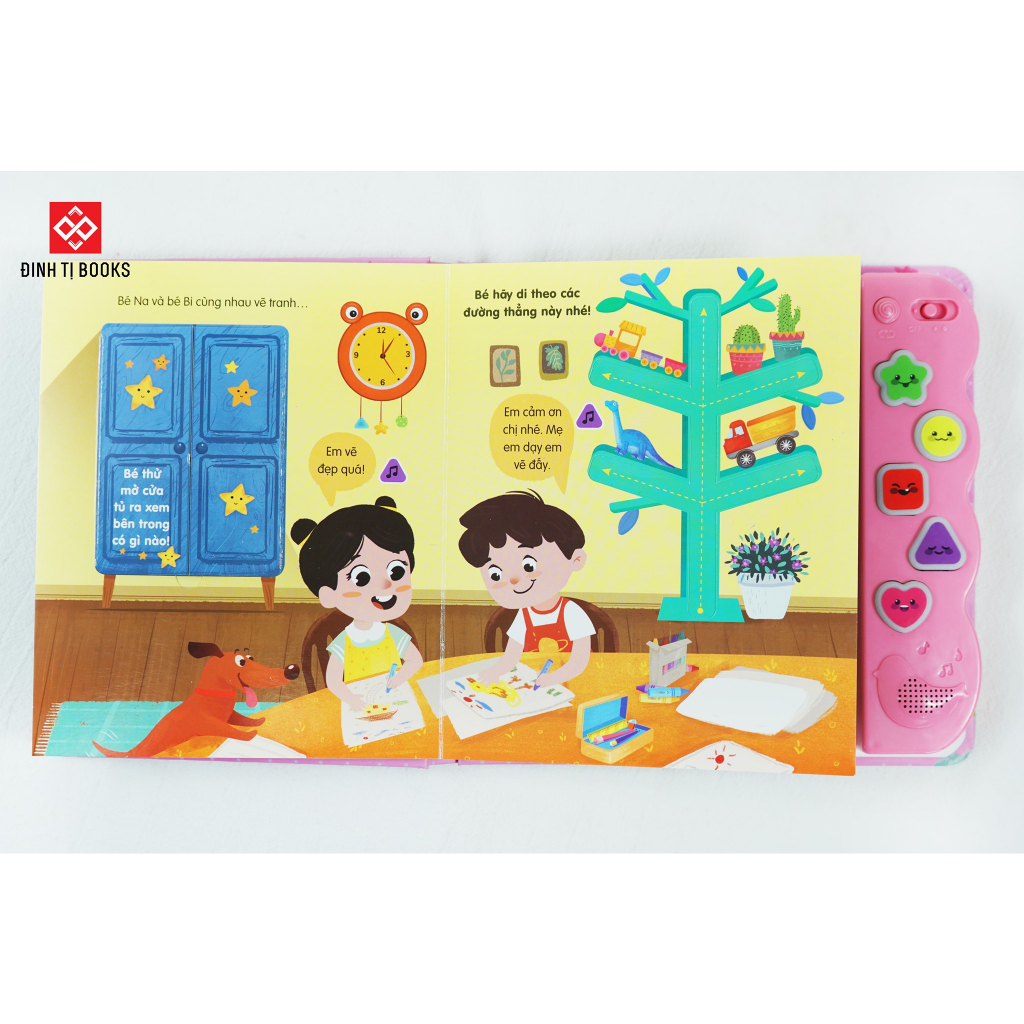 Ảnh Sách âm thanh - Chủ đề động vật, thiên nhiên, cổ tích - Đa tương tác âm thanh, lật mở cho trẻ 0 - 6 tuổi - Đinh Tị Books 4