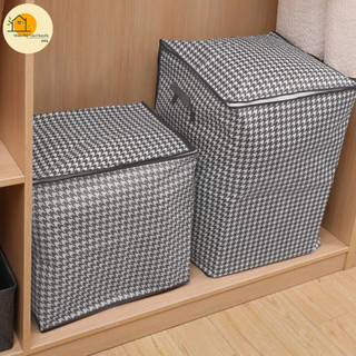 Túi Đựng Quần Áo Chăn Màn Cỡ Lớn Kẻ Caro Bằng Vải Đa Năng, Giỏ Vải Đựng Đồ Có Thể Gấp Gọn 88395 mienphivanchuyen199k