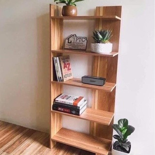 Kệ góc tường 5 tầng màu gỗ chất gỗ MDF dày 12mm dễ lắp ráp  kích thước 120x45x20 Hãng DQ HOME