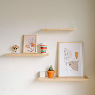 Sét 3 kệ gỗ treo tường decor trang trí để đồ đa năng