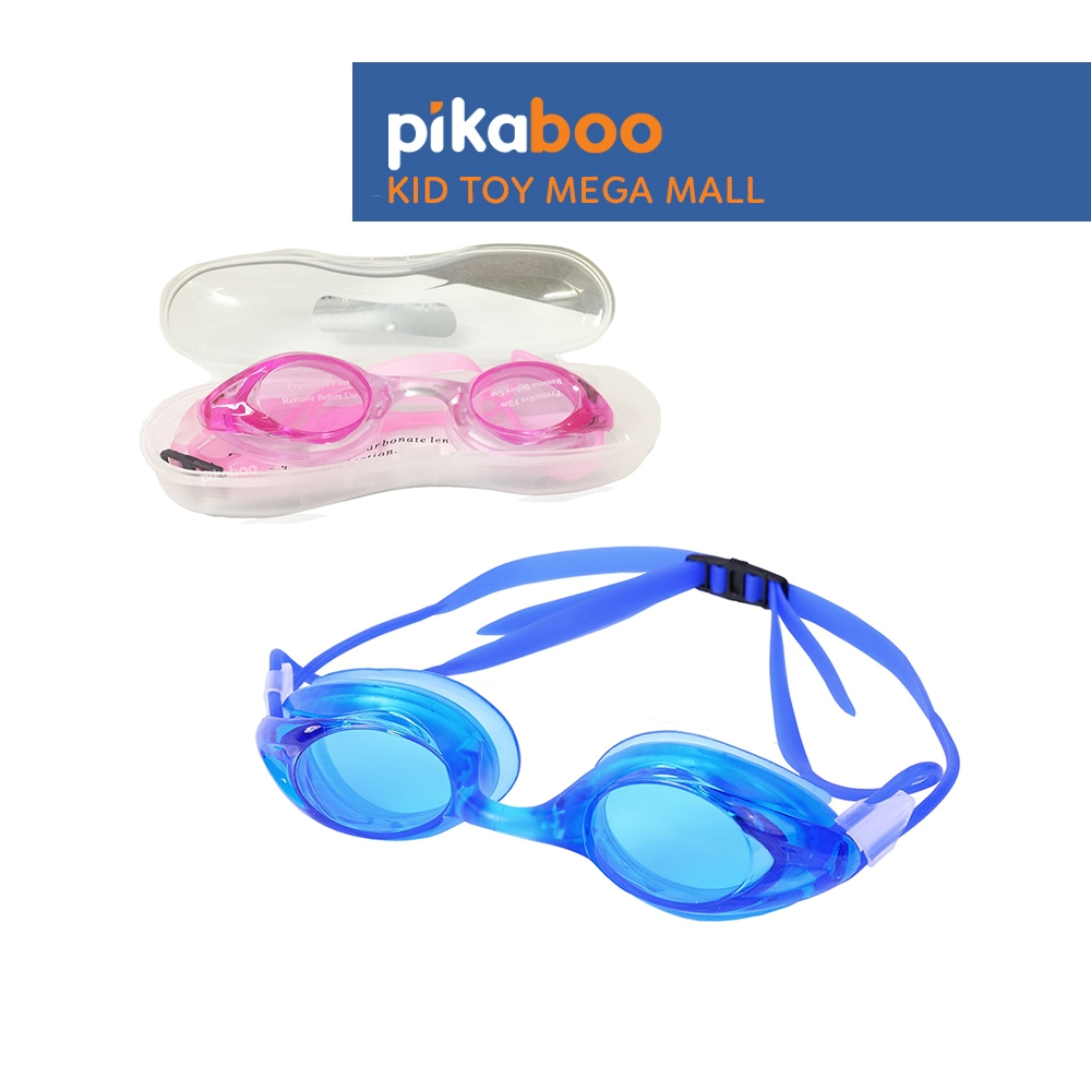 Kính bơi Pikaboo mắt kính trong ôm khít chống tràn nước chất liệu Silicone và PC mềm mại