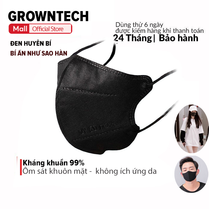 Khẩu trang 5D GrownTech tiêu chuẩn chất lượng sản xuất tại Việt Nam không gây đau tai , chống lem son , kháng khuẩn cao