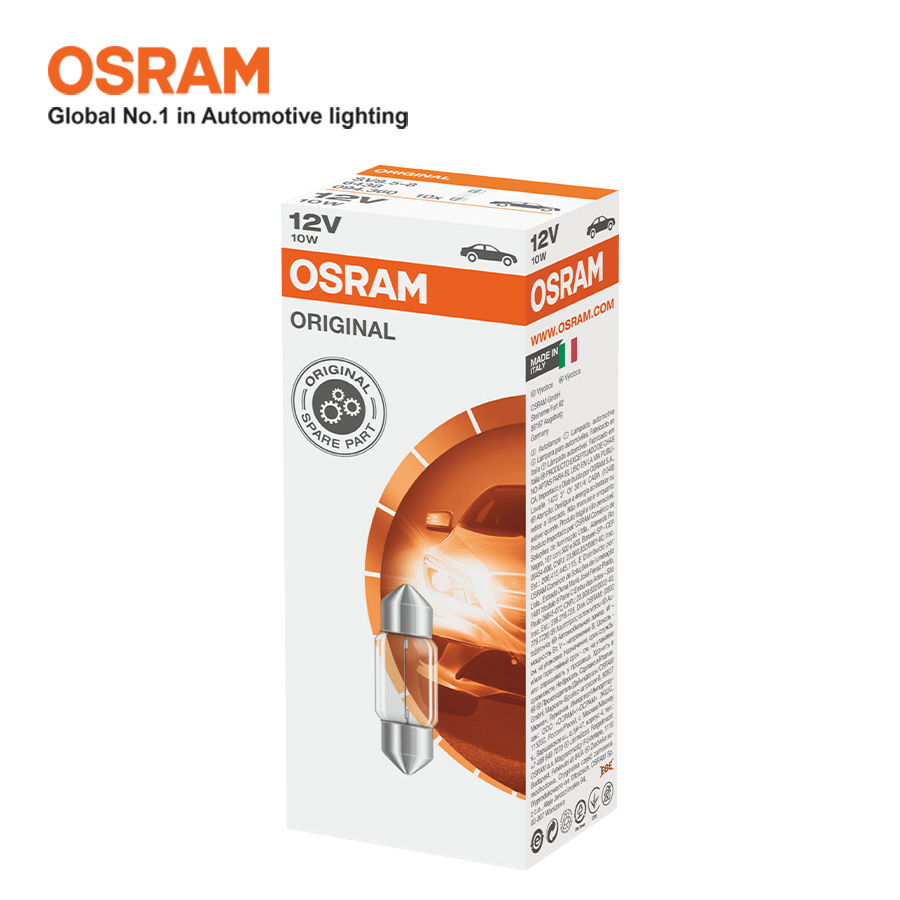Combo 10 Bóng Đèn Cana Ngắn OSRAM Original C5W 12V 10W