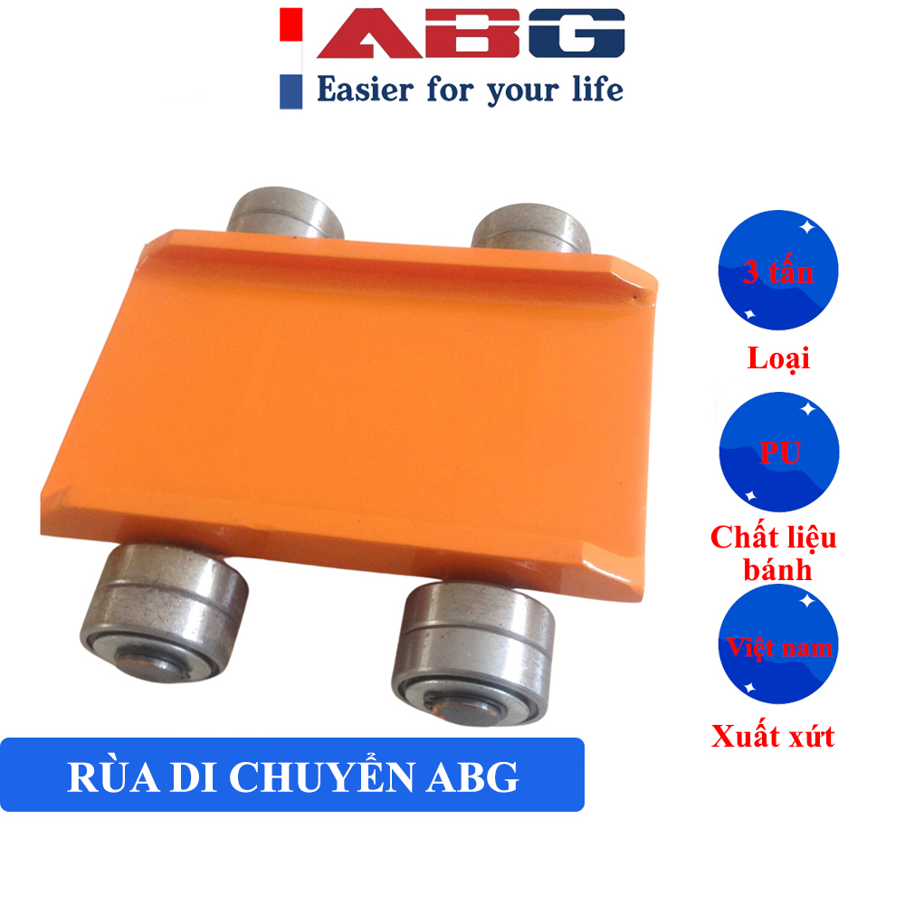 Rùa ABG di chuyển loại 1 tấn, 2 tấn, 3 tấn - con lăn chuyển hàng, máy ...