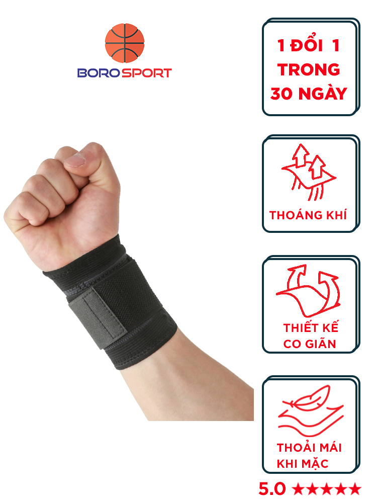 Ảnh Băng Quấn Bảo Vệ Cổ Tay Chính Hãng Băng Cổ Tay Thể Thao Vải Co Giãn Thoải Mái Thoáng Khí Cleacco BQBVCT MVP Sport 2