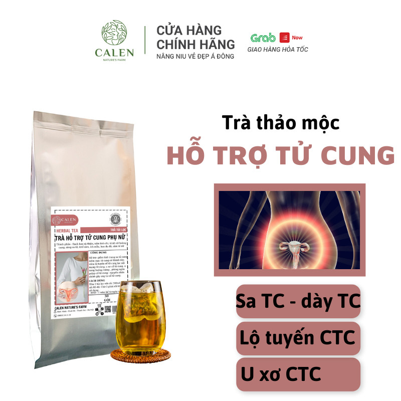 Trà hỗ trợ tử cung Calen giúp bài hàn tử cung, hỗ trợ tránh u xơ tử cung tăng cường nội tiết tố bảo vệ cơ thể tự nhiên
