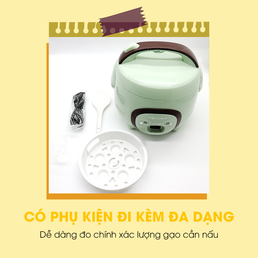 Nồi cơm điện tử cao cấp Thiên Quang, thiết kế hiện đại, lòng niêu dày, nấu cơm siêu ngon