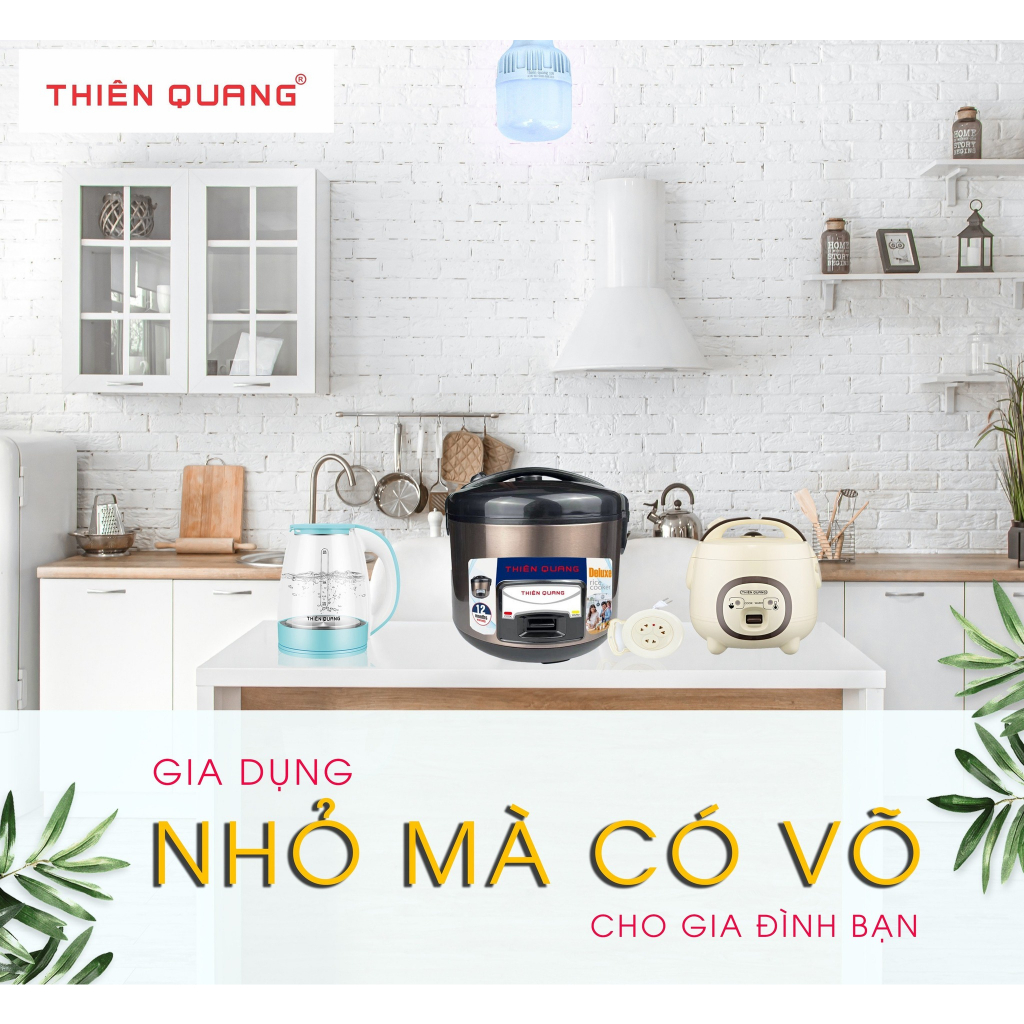 Nồi cơm điện tử cao cấp Thiên Quang, thiết kế hiện đại, lòng niêu dày, nấu cơm siêu ngon