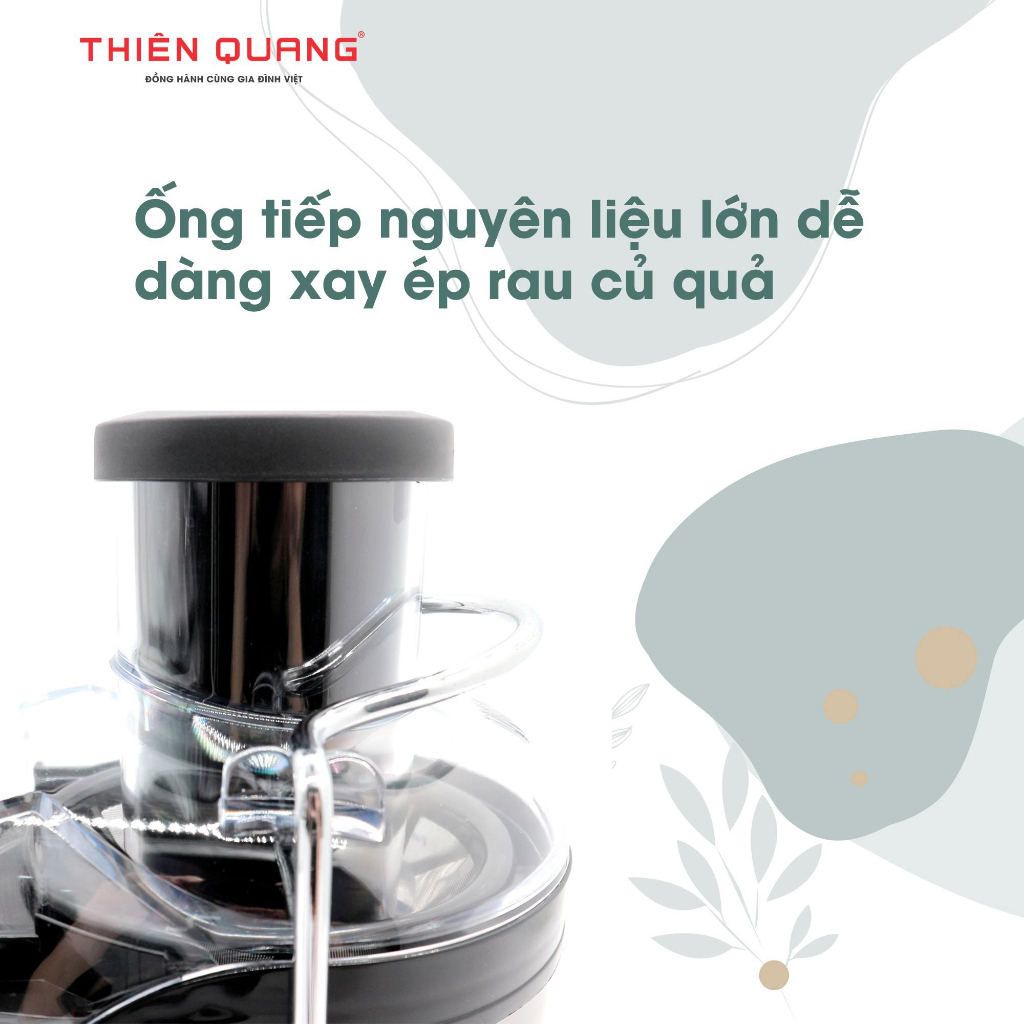 Máy ép trái cây Thiên Quang, công suất 400W, dung tích lớn 350 ml, xay ép 100% rau củ quả