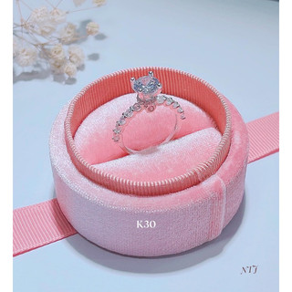 Nhẫn nữ bạc ta cao cổ đá chủ viền đá to LOPA
