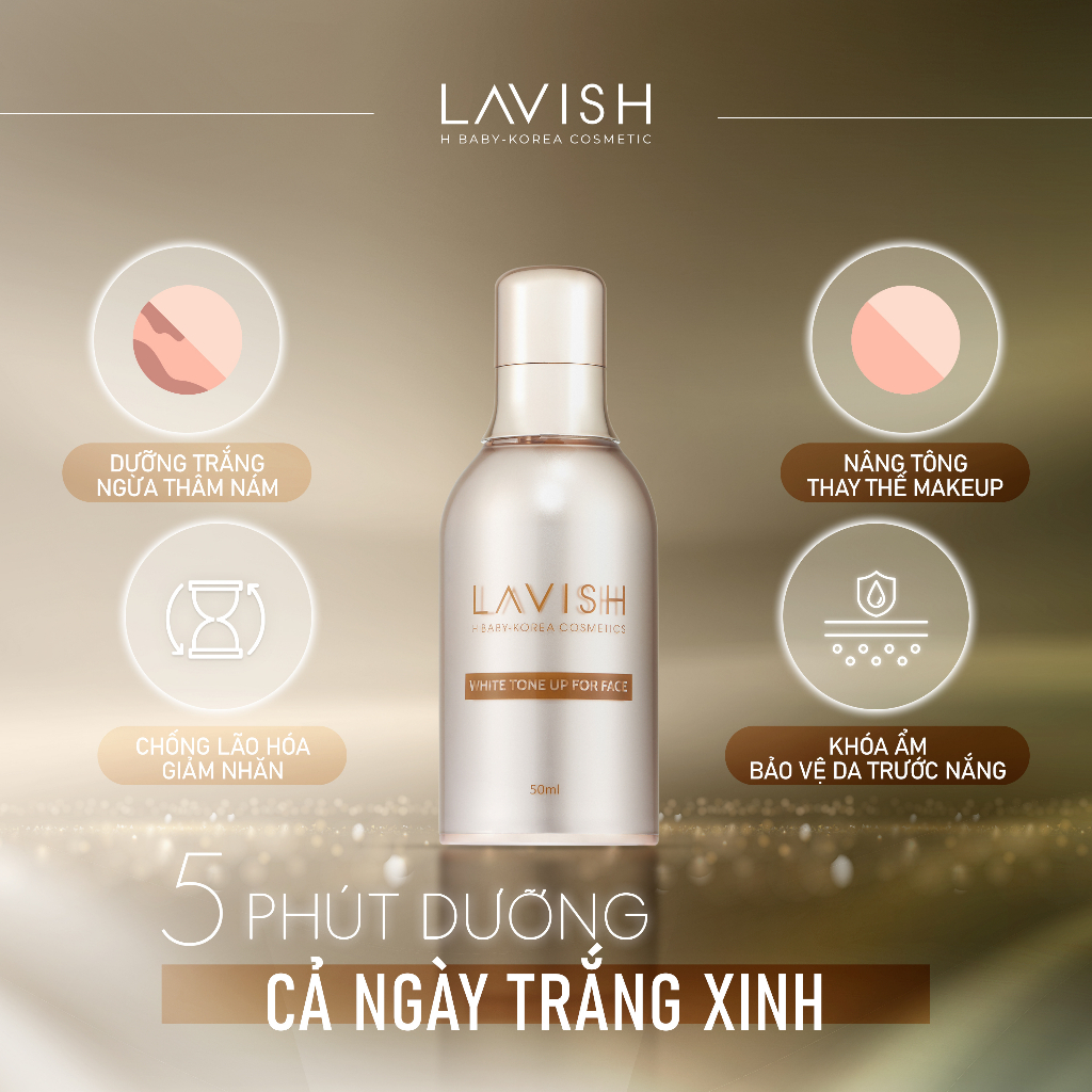 Ảnh KEM DƯỠNG TRẮNG DA THAY THẾ MAKE UP FOR FACE LAVISH H BABY 50ml 3