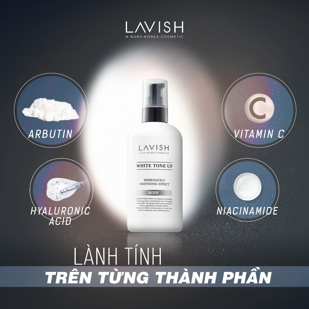 Ảnh Kem dưỡng trắng body Ban Đêm LAVISH H BABY 250ml 4