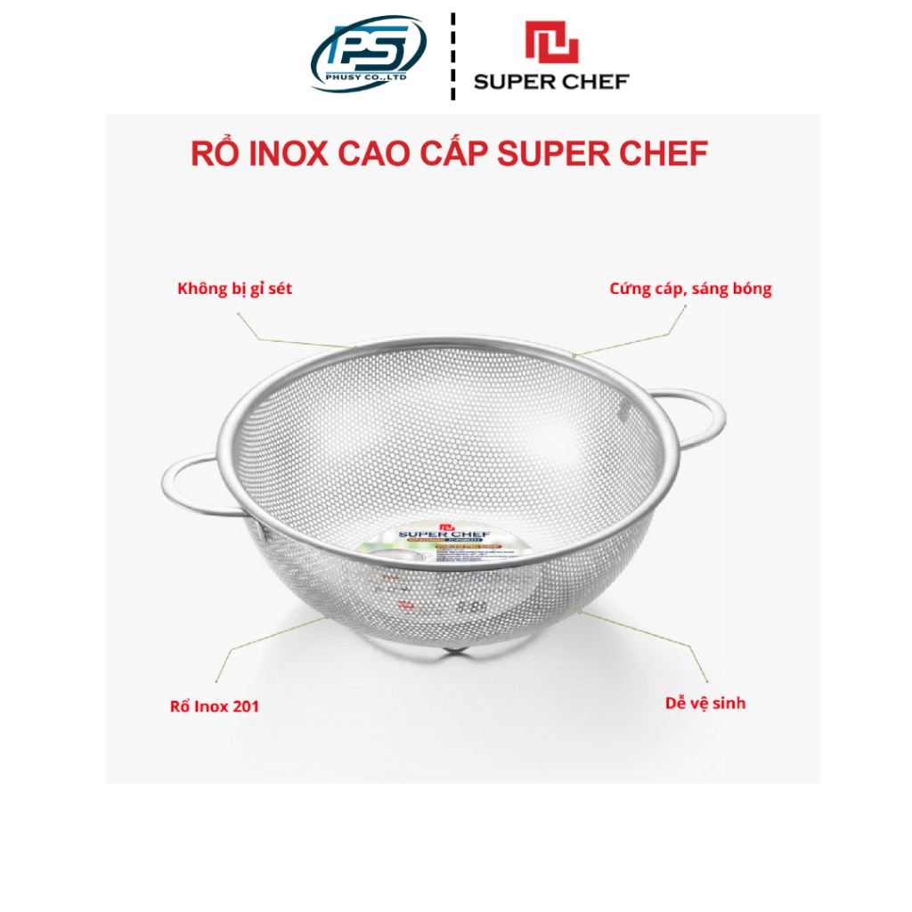 Rổ Inox 201 Dày, Không Gỉ Sét, Sáng Bóng Siêu Bền Bỉ, Dễ Dàng Vệ Sinh ...