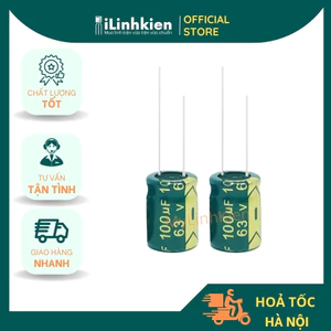 Tụ hoá 63V 100uF 8x12mm chất lượng cao