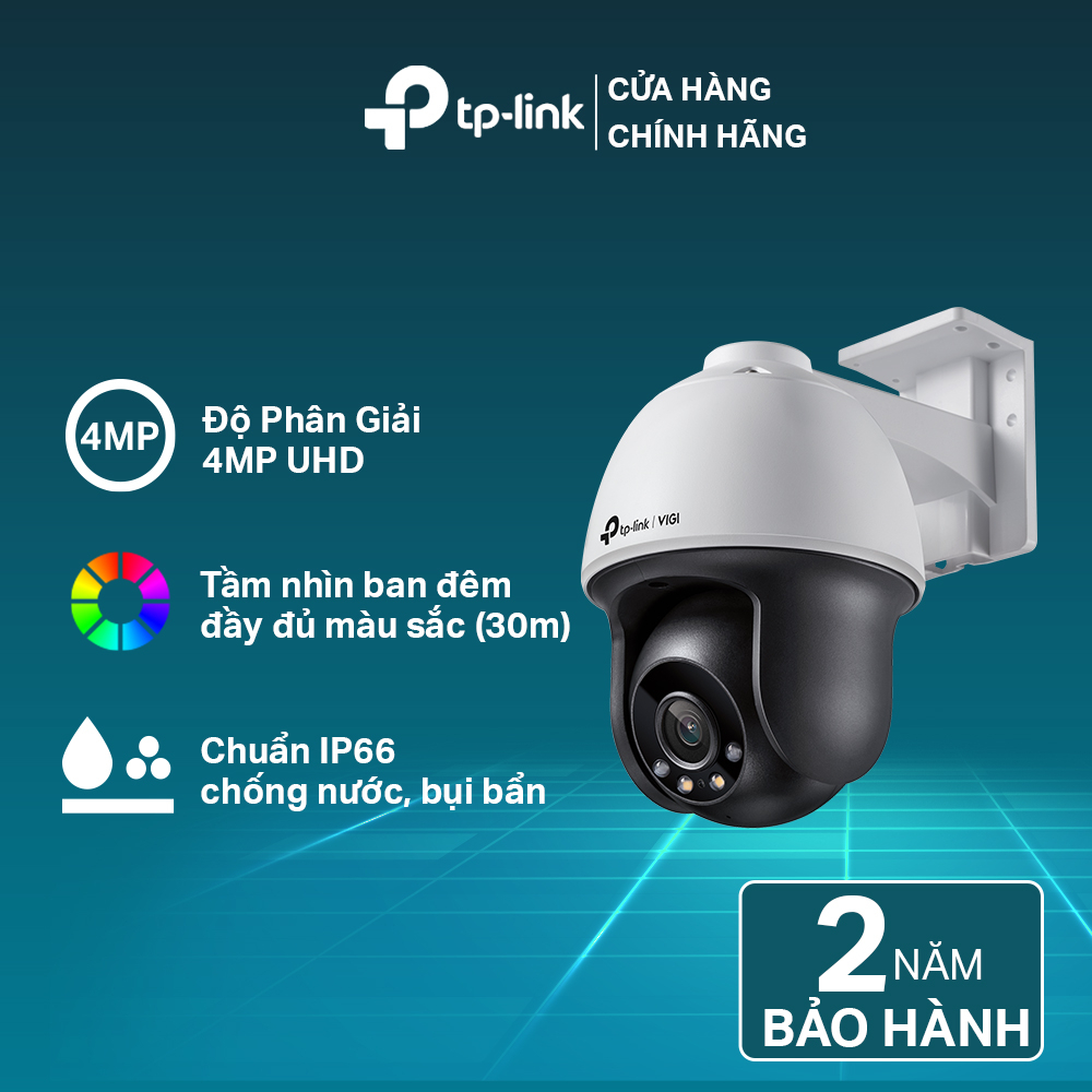 Camera IP CCTV TP-Link VIGI C540 4MP Ngoài Trời, Quay Quét 360 Độ, Đàm Thoại 2 Chiều