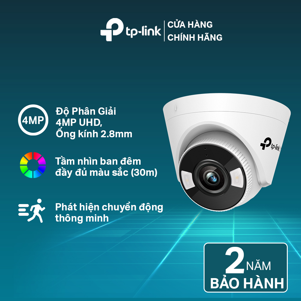 Camera IP TP-Link CCTV VIGI C440 4MP Full Color, Phát Hiện Chuyển Động