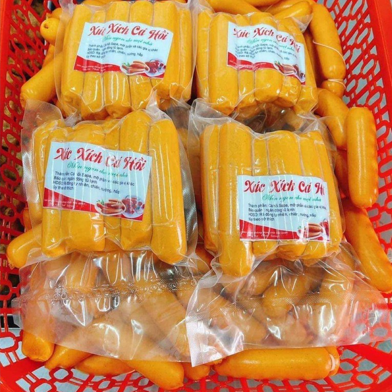 (DTFood-CHUYÊN SỈ) XÚC XÍCH CÁ HỒI SAPA THƠM NGON ĐẶC BIỆT THUẬN TIỆN ...