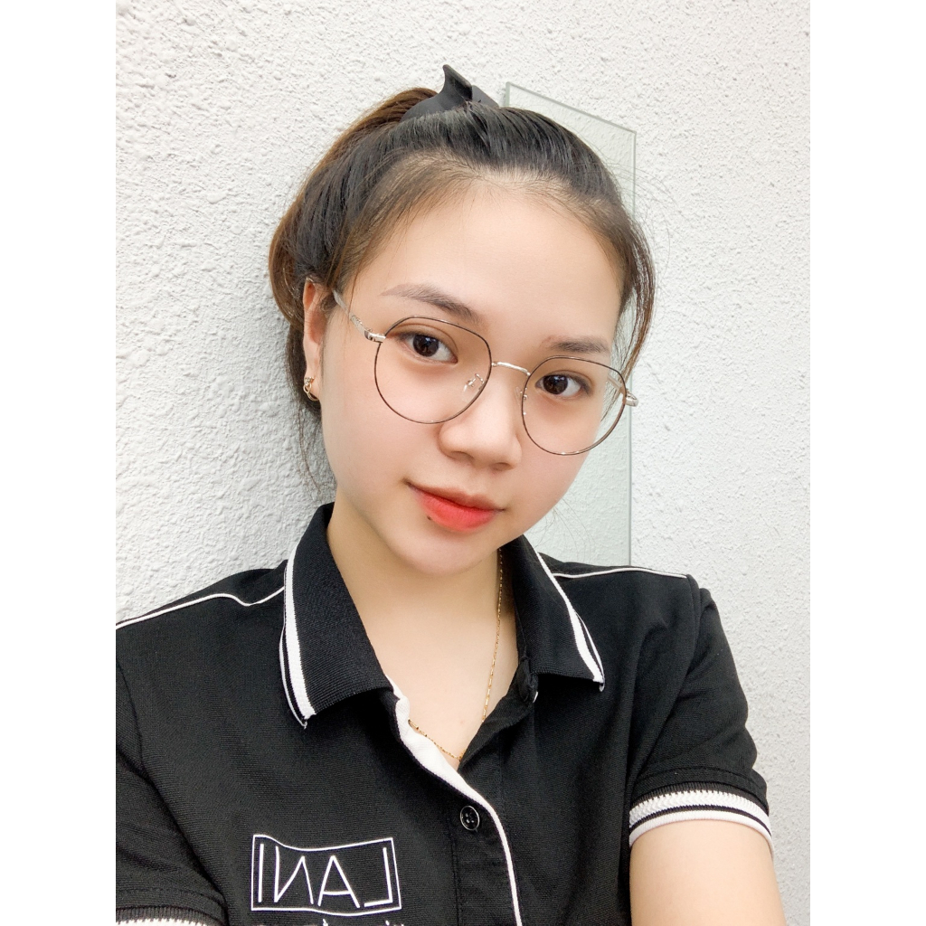 Ảnh Gọng kính cận nam nữ LANI kim loại đa giác họa tiết nhận lắp mắt kính có độ theo yêu cầu 61035 3