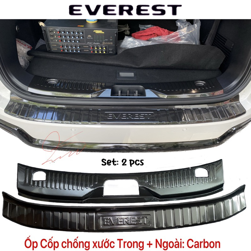 Ốp bậc cửa Nẹp bước chân Ford Everest 2017 2018 2019 2020 2021 2022 ...