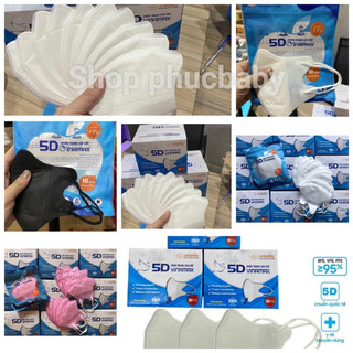 COMBO 10 TÚI ZIP 100 CHIẾC KHẨU TRANG 5D VINAMASK   HÀNG CAO CẤP - SIÊU XỊN , ÔM MẶT FOM LỚN