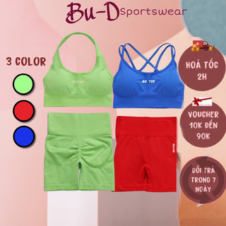 Đồ Tập gym nữ Botee FRAMEWORK (TÁCH LẺ BÁN)(3 màu xanh bơ,xanh đậm,đỏ)