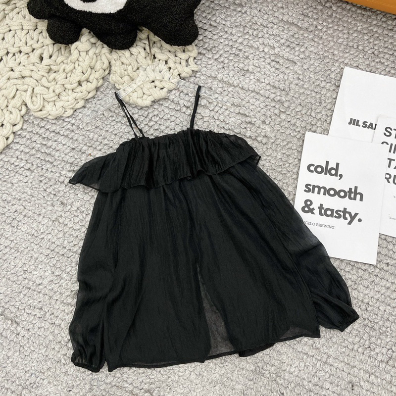 [Ảnh Thật] Áo sơ mi nữ trắng kiểu croptop form rộng phong cách ullzzang Hàn Quốc