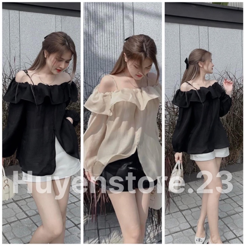 [Ảnh Thật] Áo sơ mi nữ trắng kiểu croptop form rộng phong cách ullzzang Hàn Quốc