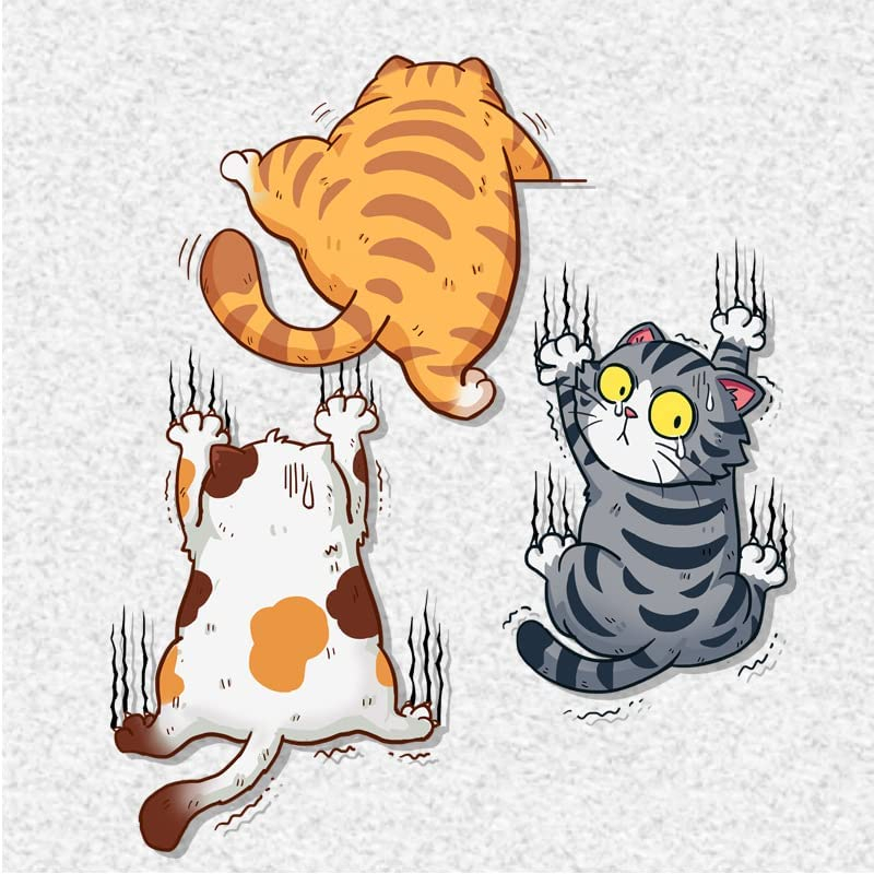 (SET 3 CON MÈO CÀO) Miếng dán xe Sticker chống nước mèo vui nhộn dán ...