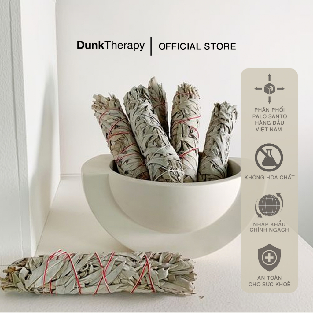 Bó Xô thơm trắng (White Sage) đốt thơm nhà, thanh tẩy và thu hút may ...