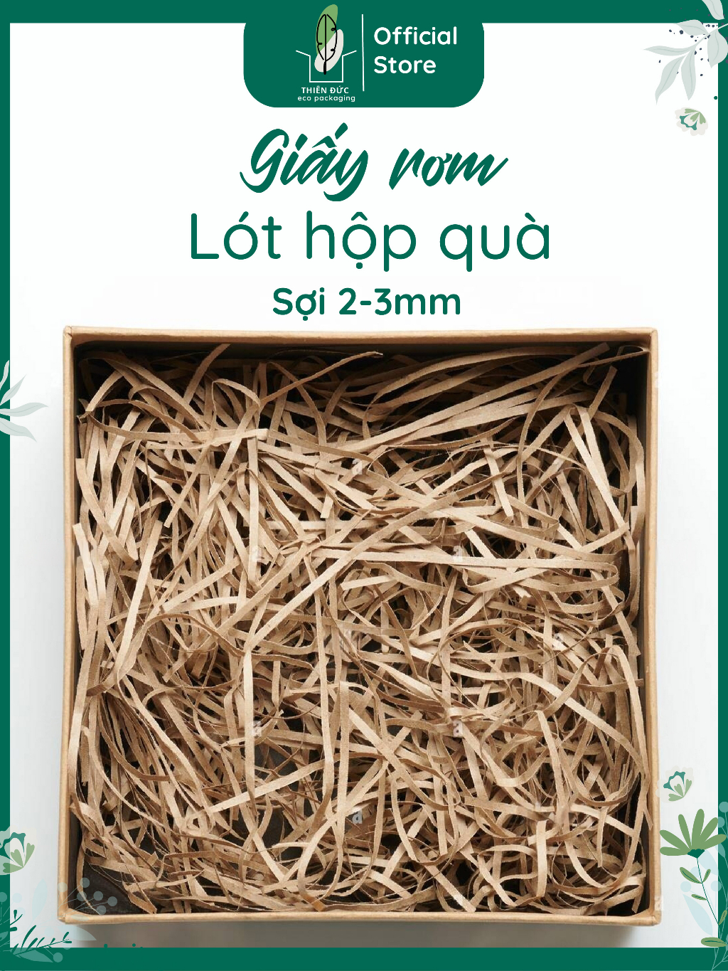 Giấy rơm 1 KG sợi giấy vụn từ giấy kraft lót hộp quà tặng, trang trí ...