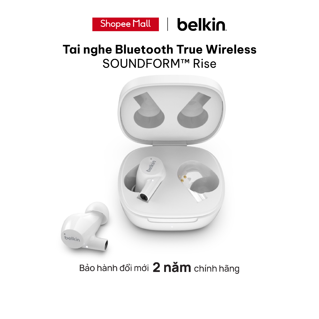 Tai nghe Bluetooth True Wireless SOUNDFORM™ Rise Belkin - Hàng chính hãng - Bảo hành 2 năm