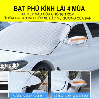 Tấm Che Nắng Ô Tô Bạt Che Nắng Ô Tô Cao Cấp Có 9 Nam Châm Chống Rơi Loại Siêu Dày 4 Lớp Tráng Bạc