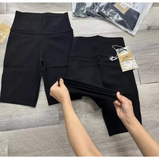 Quần legging ngố trên gối & legging lửng qua gối – Cạp cao 10cm tôn dáng, ôm gọn, chất mì Hàn cao cấp, co giãn tốt