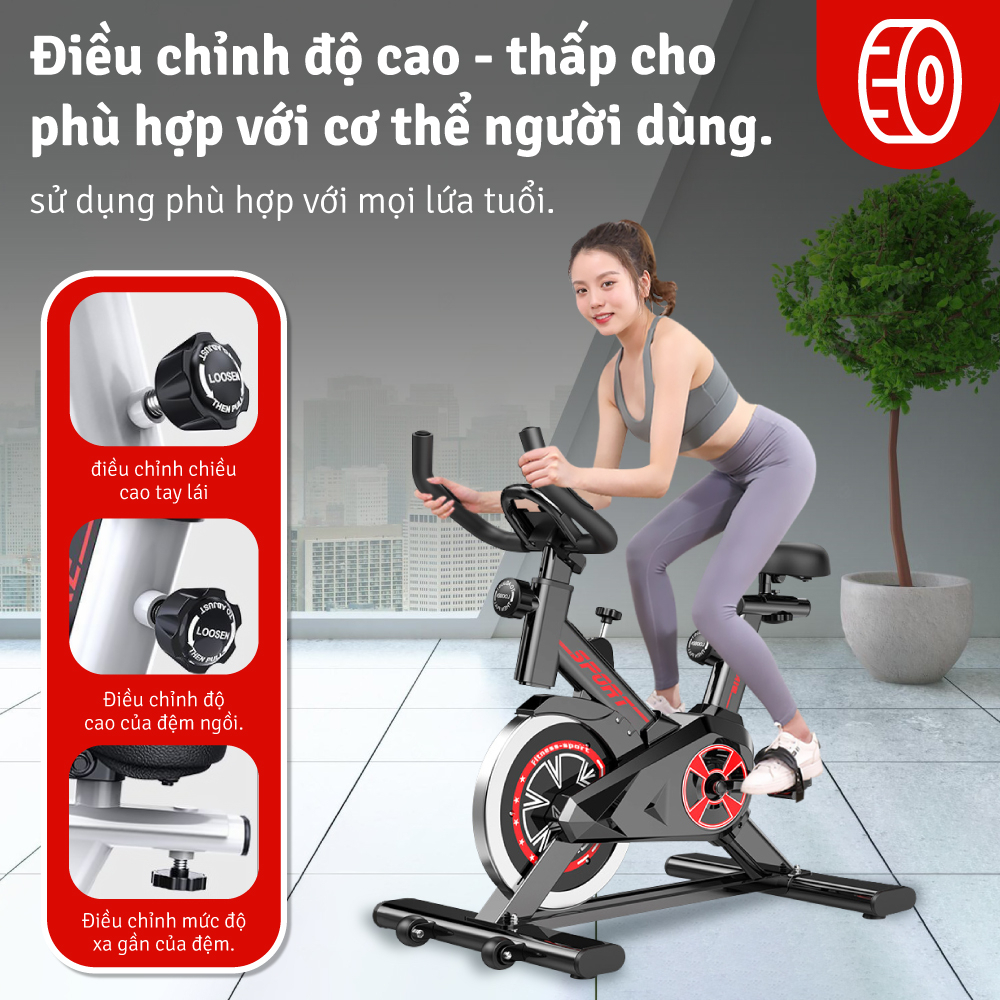 Ảnh CT (ALL ELITE) BG-(Đọc Kỹ Nội Dung)Xe đạp tập thể dục tại nhà Elite cao cấp cảm biến nhịp tim hàng 4