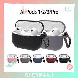 【COD】Vỏ Bảo Vệ Hộp Sạc Tai Nghe Kết Nối Bluetooth Airpods 3 2 1 Pro Bằng Silicone Mềm Chống Sốc-SN