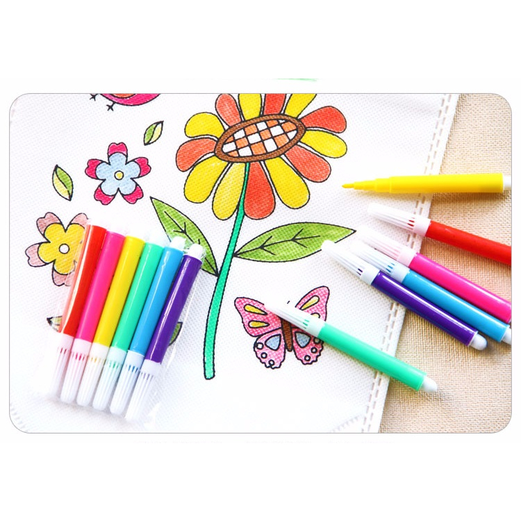 Set 6 bút màu dạ cỡ nhỏ cho bé tô màu