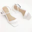 Giày sandal nữ 3 phân, dép quai ngang mũi vuông phối quai hậu mảnh chất liệu xi mờ kiểu dáng học sinh _SD02SD