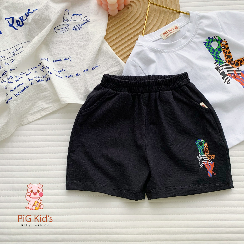 Bộ cotton hàng cộc tay bé trai, bộ thun cotton cộc tay hàng đẹp bé trai hoạ tiết cá tính