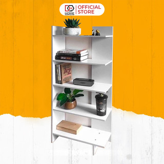 Kệ góc tường 5 tầng màu gỗ chất gỗ MDF dày 12mm dễ lắp ráp  kích thước 120x45x20 Hãng DQ HOME