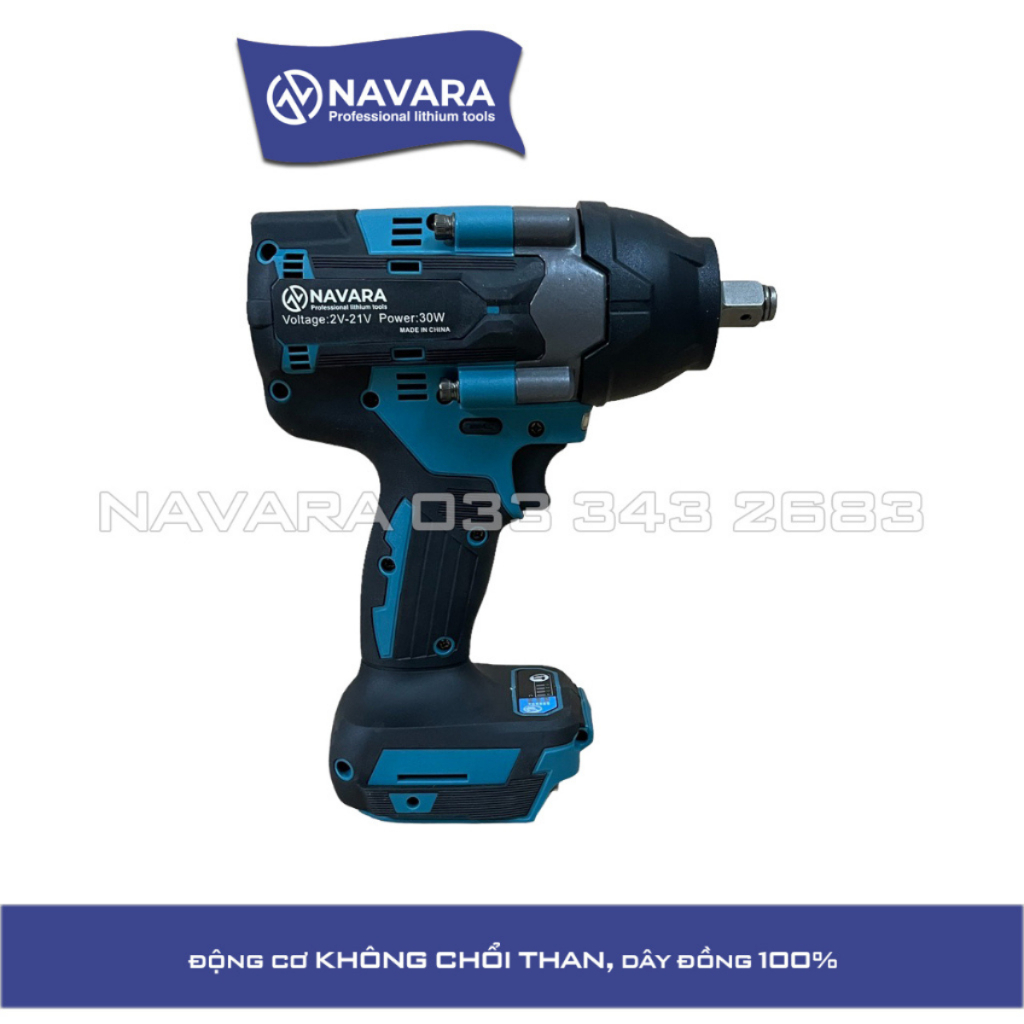 Thân máy siết bulong NAVARA 1000Nm động cơ không chổi than bền bỉ và mạnh mẽ