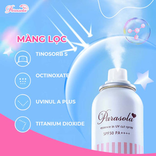 Xịt Chống Nắng Dưỡng Sáng Da Naris Parasola Fragrance UV Spray SPF50+ PA++++ 90g