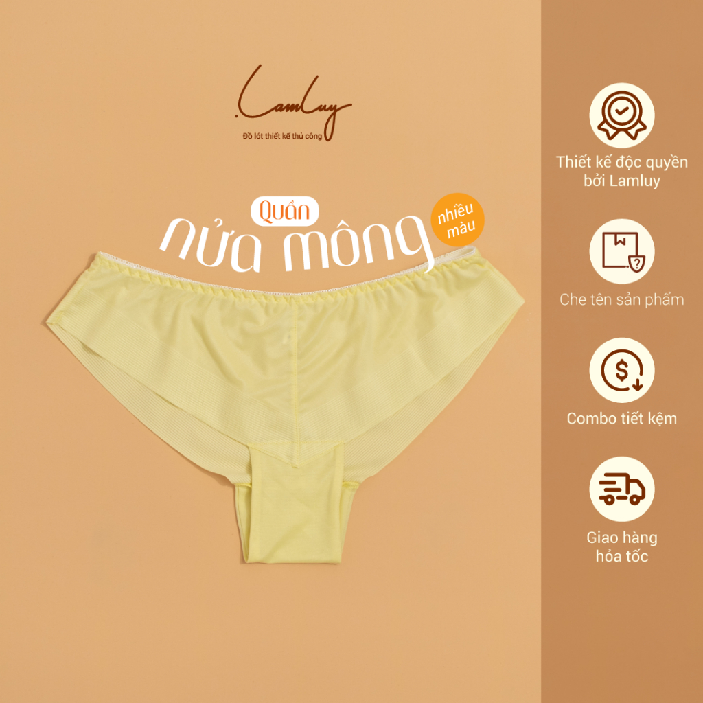 Quần lót nữ nửa mông Lamluy nhiều màu